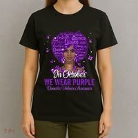 In October We Wear Purple Domestic Violence T-Shirt thumb 4