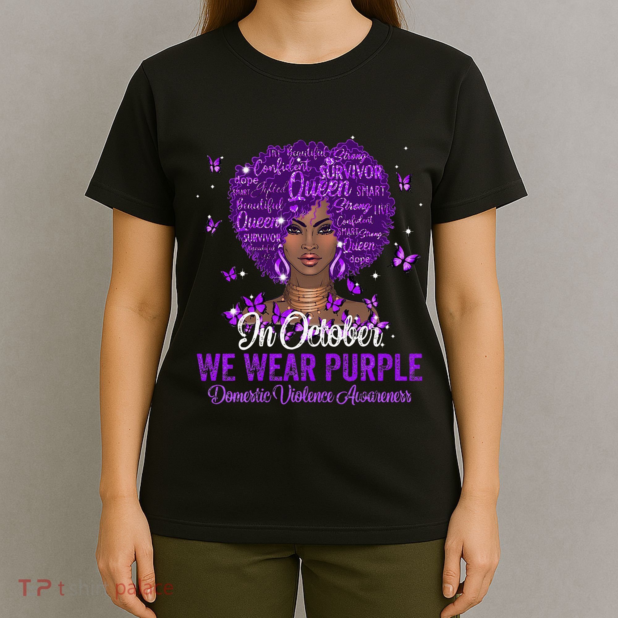 In October We Wear Purple Domestic Violence T-Shirt