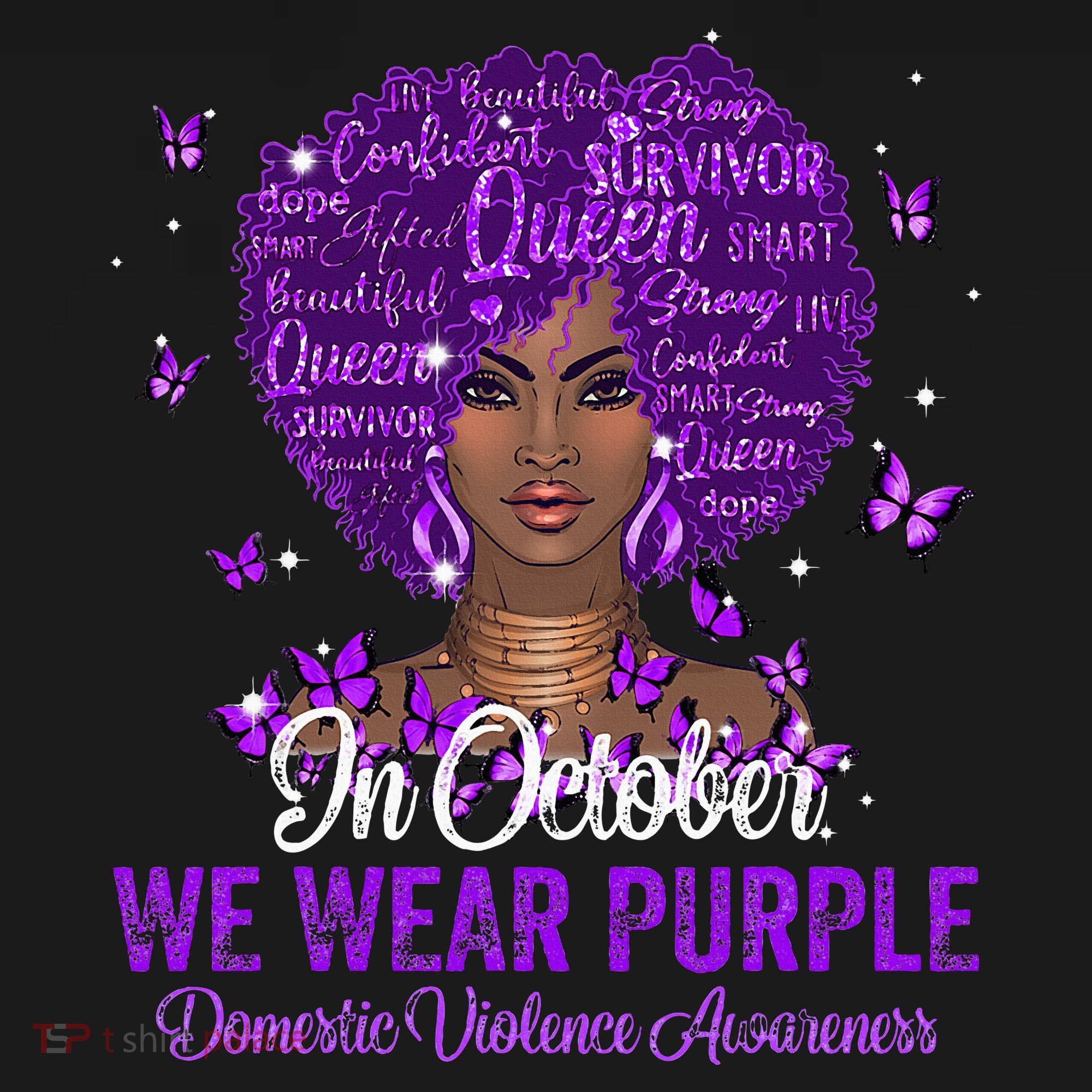 In October We Wear Purple Domestic Violence Backpack