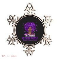 In October We Wear Purple Domestic Violence Ornament thumb 0