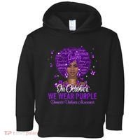 In October We Wear Purple Domestic Violence Toddler Hoodie thumb 0