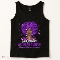 In October We Wear Purple Domestic Violence Tank Top thumb 2