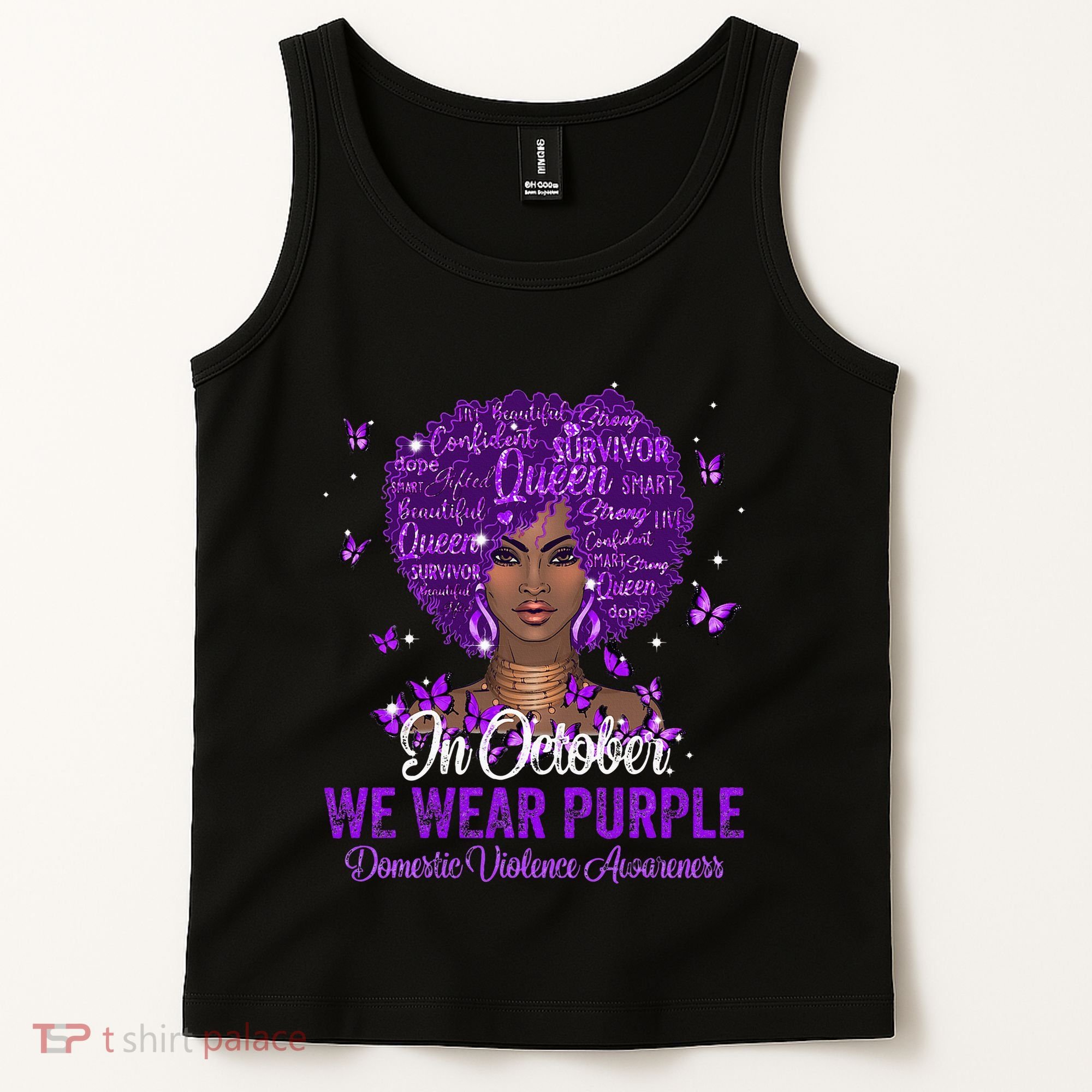 In October We Wear Purple Domestic Violence Tank Top