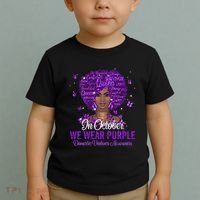 In October We Wear Purple Domestic Violence Toddler T-Shirt thumb 2