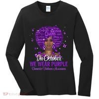 In October We Wear Purple Domestic Violence Women's Long Sleeve Shirt thumb 0