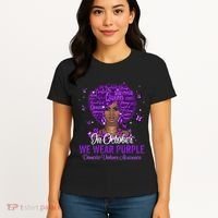 In October We Wear Purple Domestic Violence Women's T-Shirt thumb 4