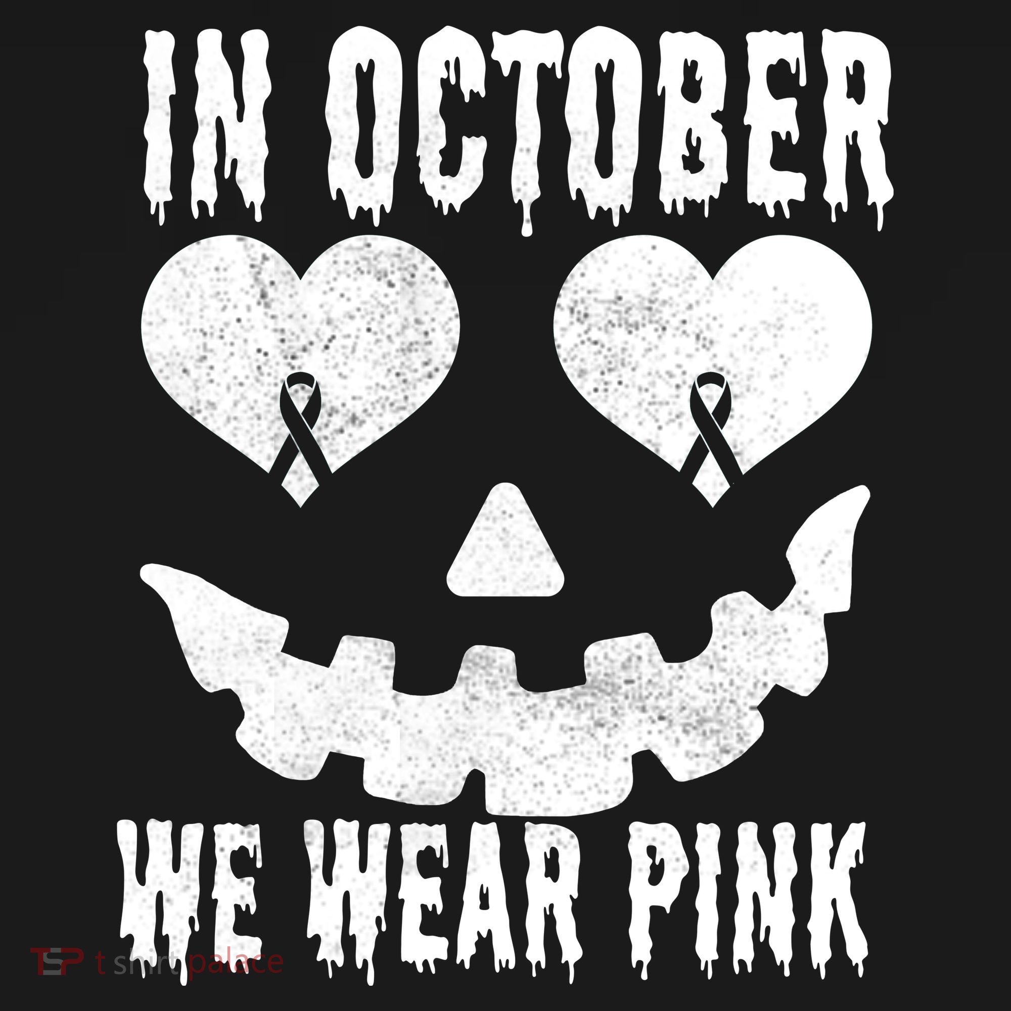 In October We Wear Pink Breast Cancer Jackolantern Halloween Women's Tank Top