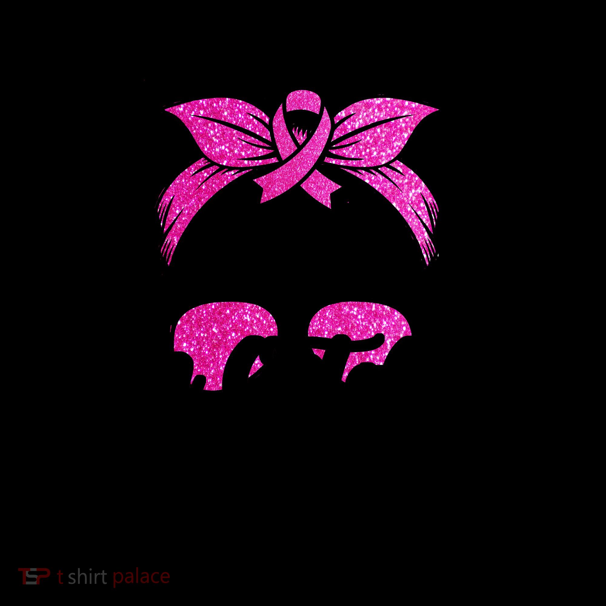 In October We Wear Pink Messy Bun Breast Cancer Coffee Mug