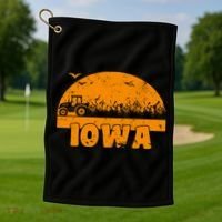 Iowa Farmers Tractor Golf Towel thumb 1