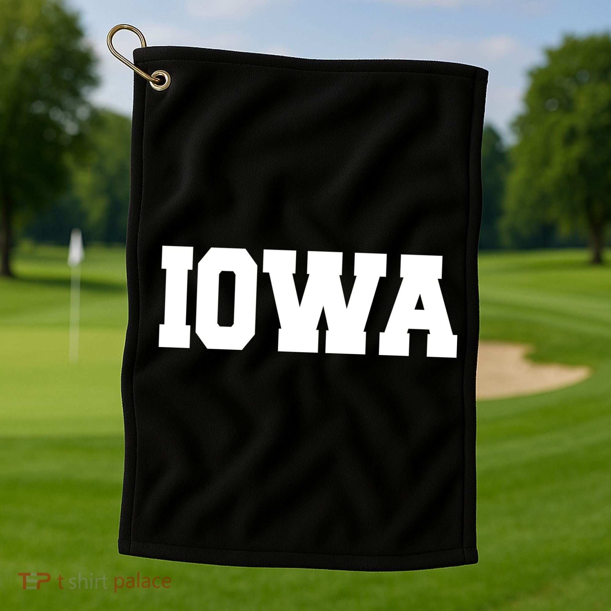 IOWA Team College University Logo Golf Towel