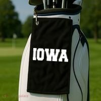 IOWA Team College University Logo Golf Towel thumb 2