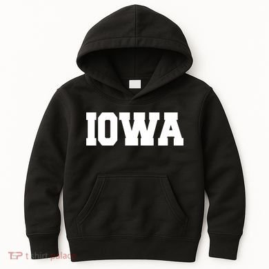 IOWA Team College University Logo Kids Hoodie