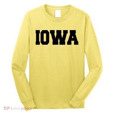 IOWA Team College University Logo Long Sleeve Shirt