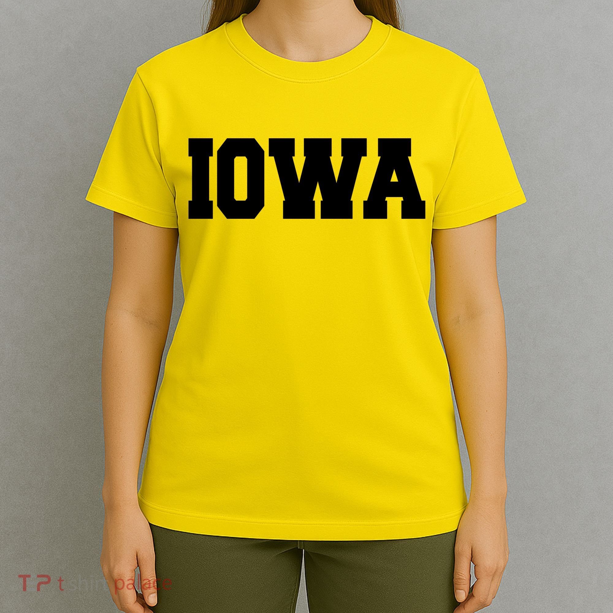 IOWA Team College University Logo T-Shirt