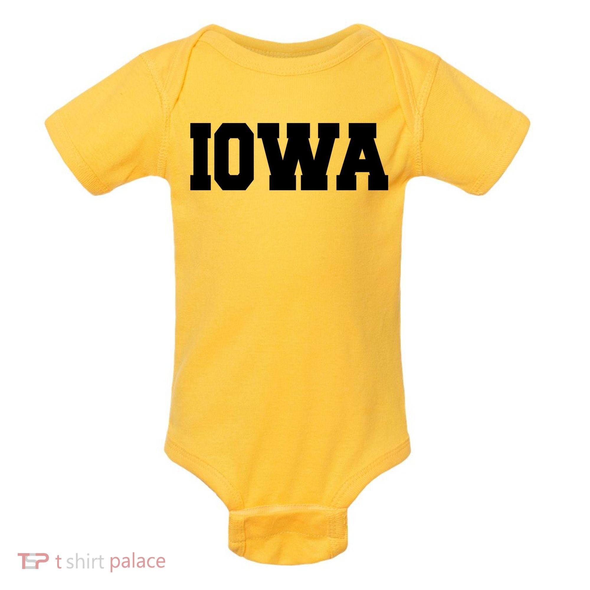 IOWA Team College University Logo Baby Bodysuit