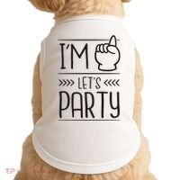 I'm One Years Old Let's Party Birthday Doggie Tank thumb 0