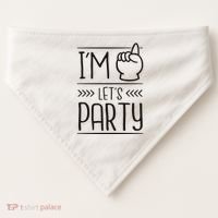 I'm One Years Old Let's Party Birthday USA-Made Doggie Bandana thumb 0
