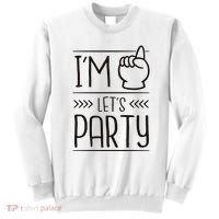 I'm One Years Old Let's Party Birthday Sweatshirt thumb 0