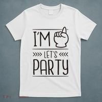 I'm One Years Old Let's Party Birthday T-Shirt thumb 5