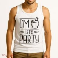 I'm One Years Old Let's Party Birthday Tank Top thumb 3