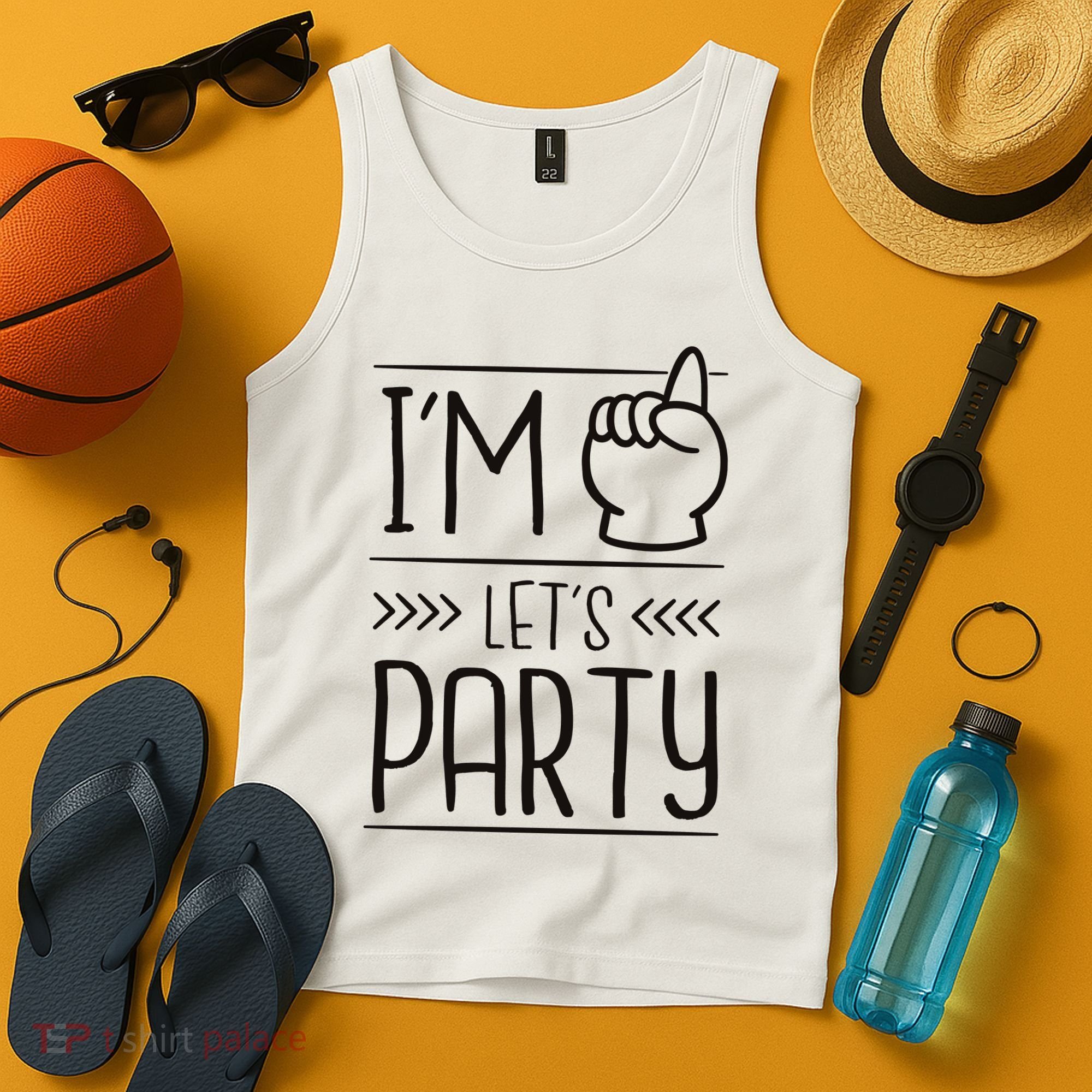 I'm One Years Old Let's Party Birthday Tank Top