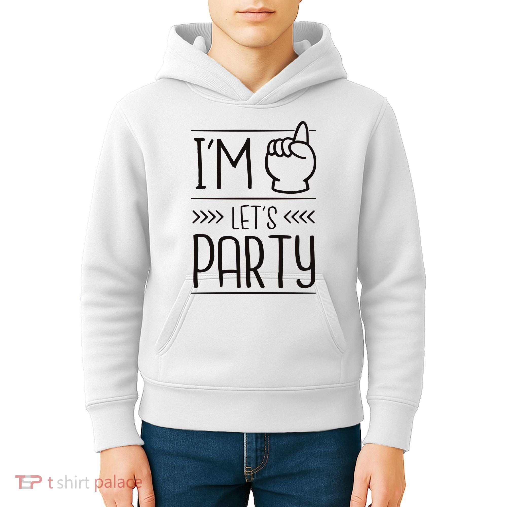 I'm One Years Old Let's Party Birthday Kids Hoodie