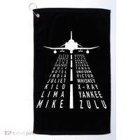 International Phonetic Alphabet With F4 Phantom Ii Golf Towel thumb 0