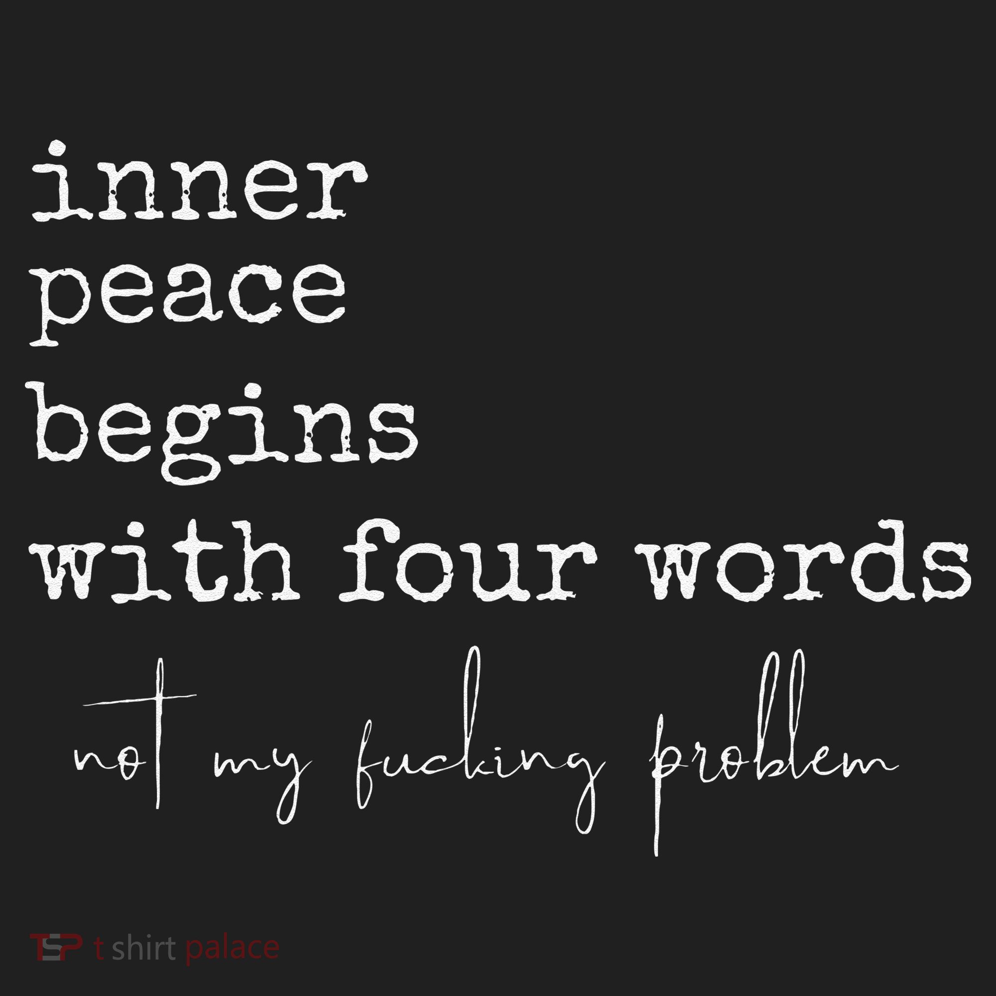 Inner Peace Begins With Four Words Tumbler