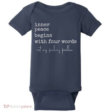 Inner Peace Begins With Four Words Baby Bodysuit
