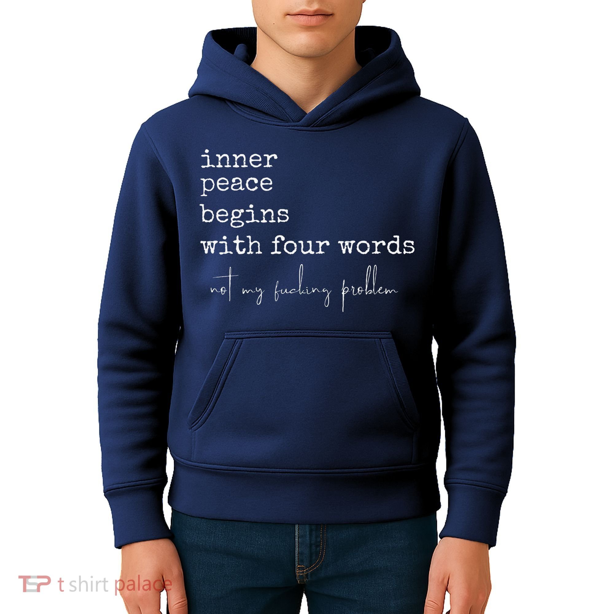 Inner Peace Begins With Four Words Kids Hoodie
