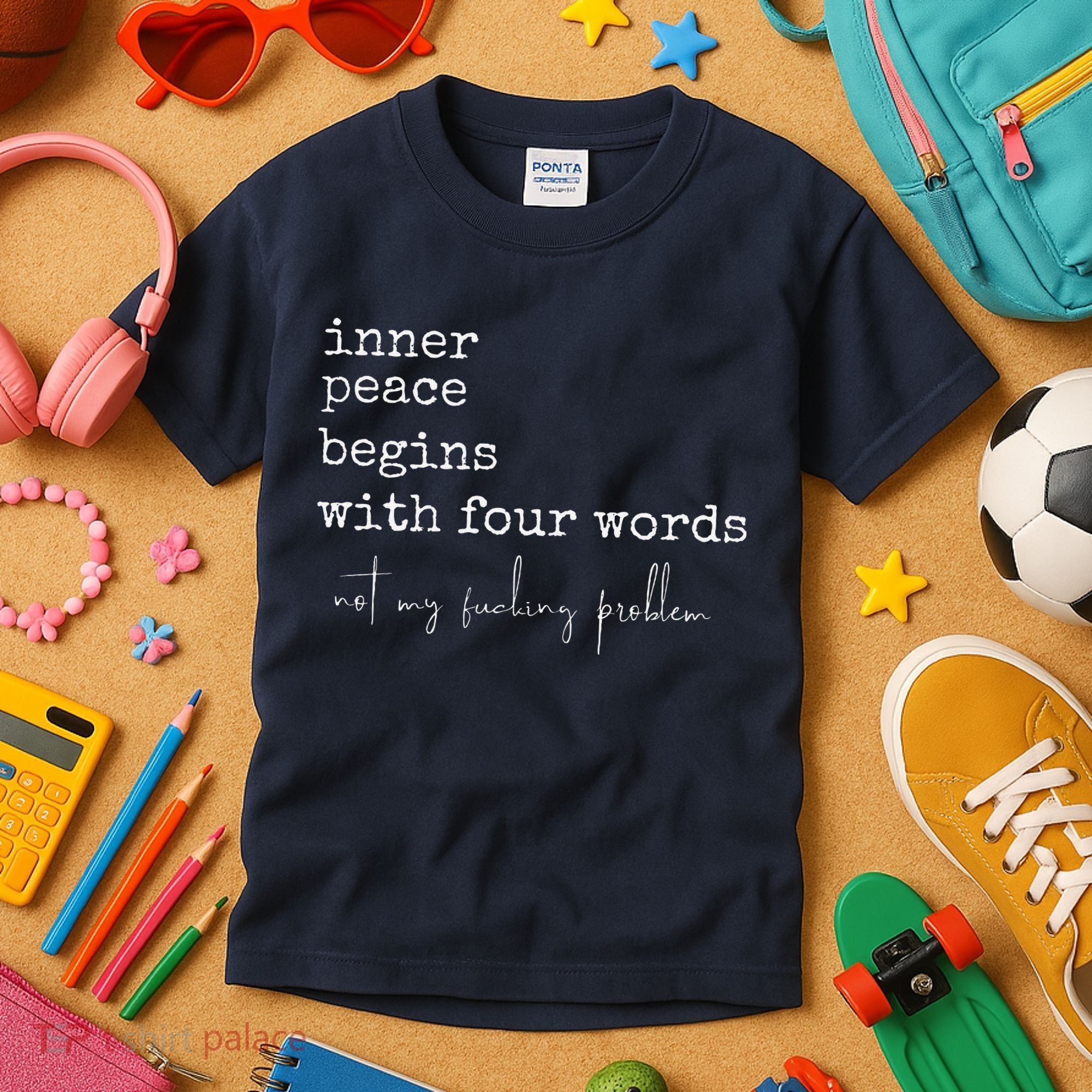 Inner Peace Begins With Four Words Kids T-Shirt