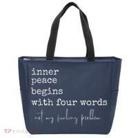 Inner Peace Begins With Four Words Tote Bag thumb 0