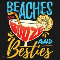 Island Party Beach Bachelorette Gift Beaches Booze And Besties Meaningful Gift Doggie Tank thumb 4