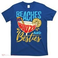 Island Party Beach Bachelorette Gift Beaches Booze And Besties Meaningful Gift T-Shirt thumb 0