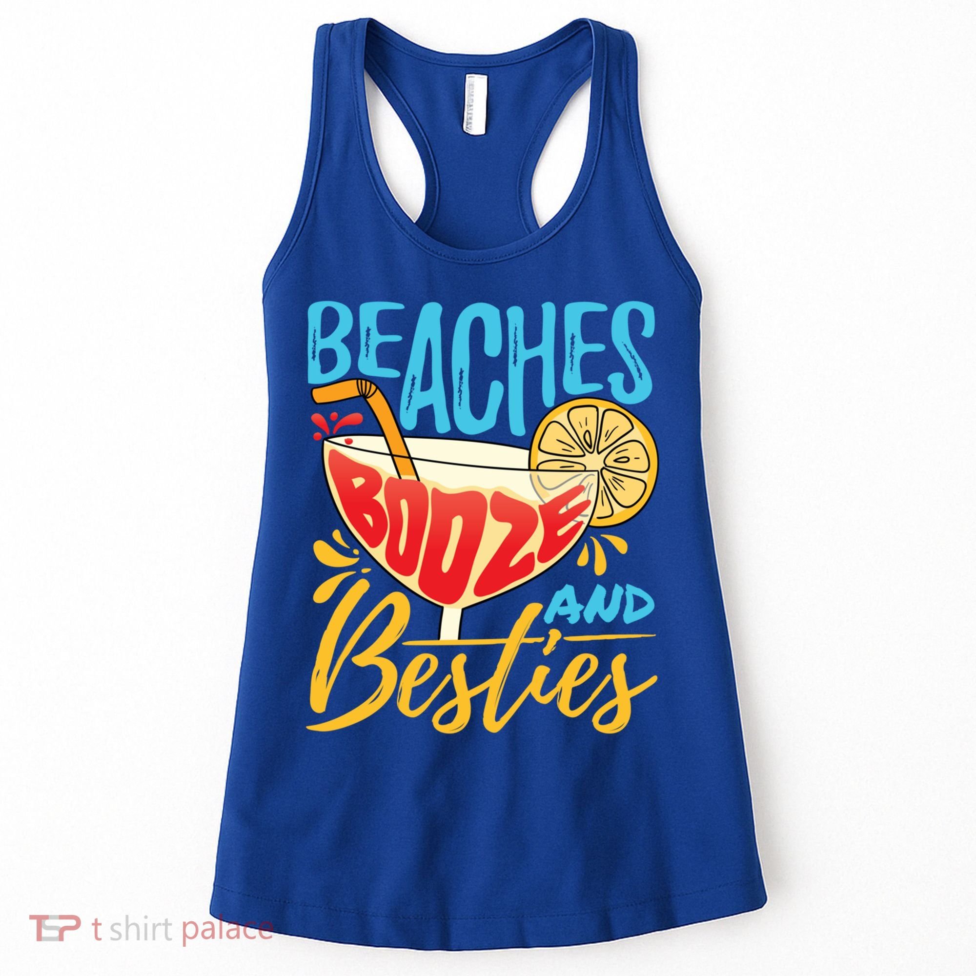Island Party Beach Bachelorette Gift Beaches Booze And Besties Meaningful Gift Women's Tank Top