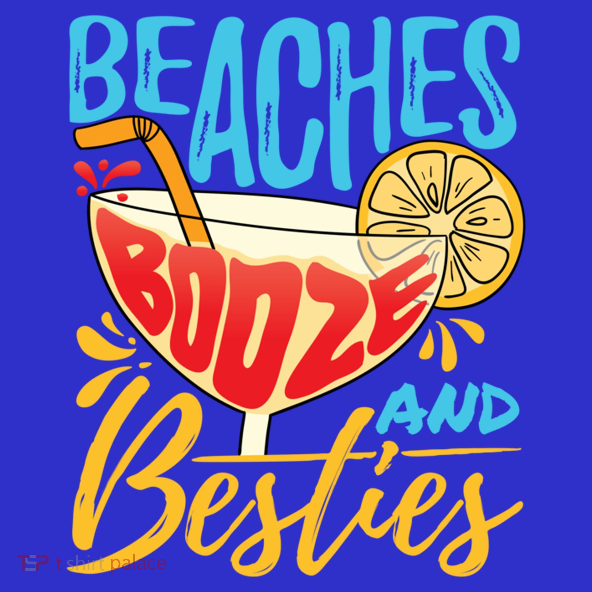 Island Party Beach Bachelorette Gift Beaches Booze And Besties Meaningful Gift Women's Tank Top