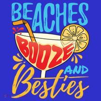 Island Party Beach Bachelorette Gift Beaches Booze And Besties Meaningful Gift Baby Bodysuit thumb 2