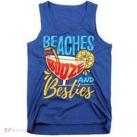 Island Party Beach Bachelorette Gift Beaches Booze And Besties Meaningful Gift Tank Top thumb 0