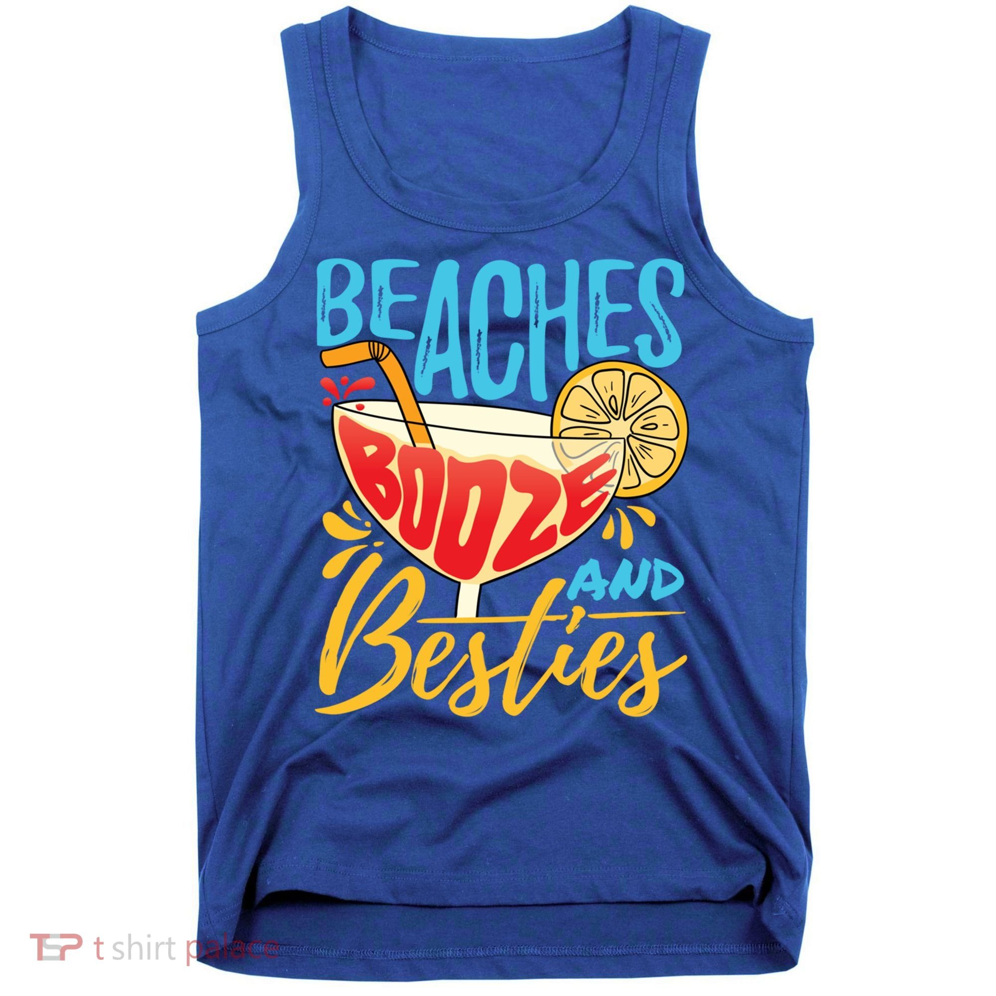 Island Party Beach Bachelorette Gift Beaches Booze And Besties Meaningful Gift Tank Top