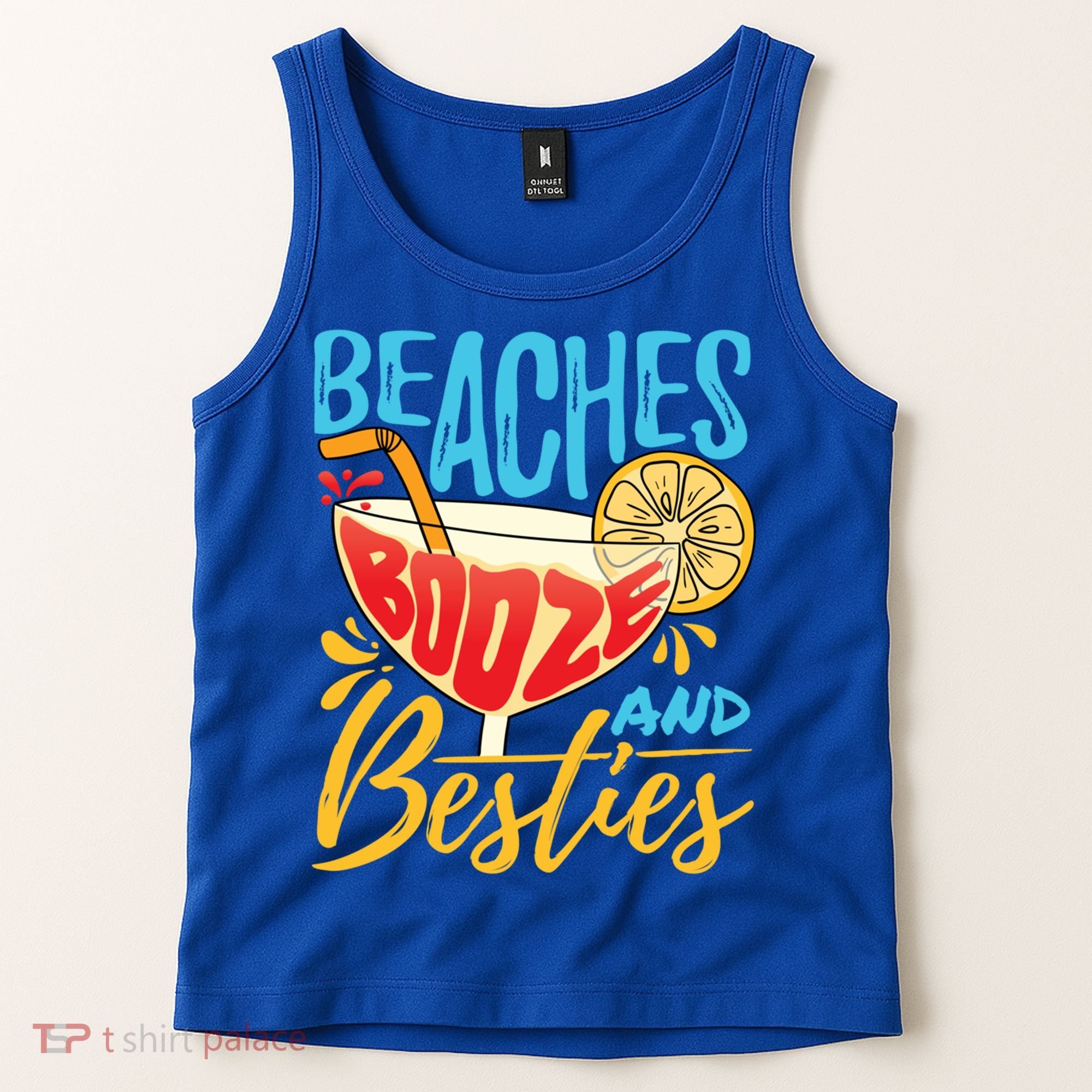 Island Party Beach Bachelorette Gift Beaches Booze And Besties Meaningful Gift Tank Top