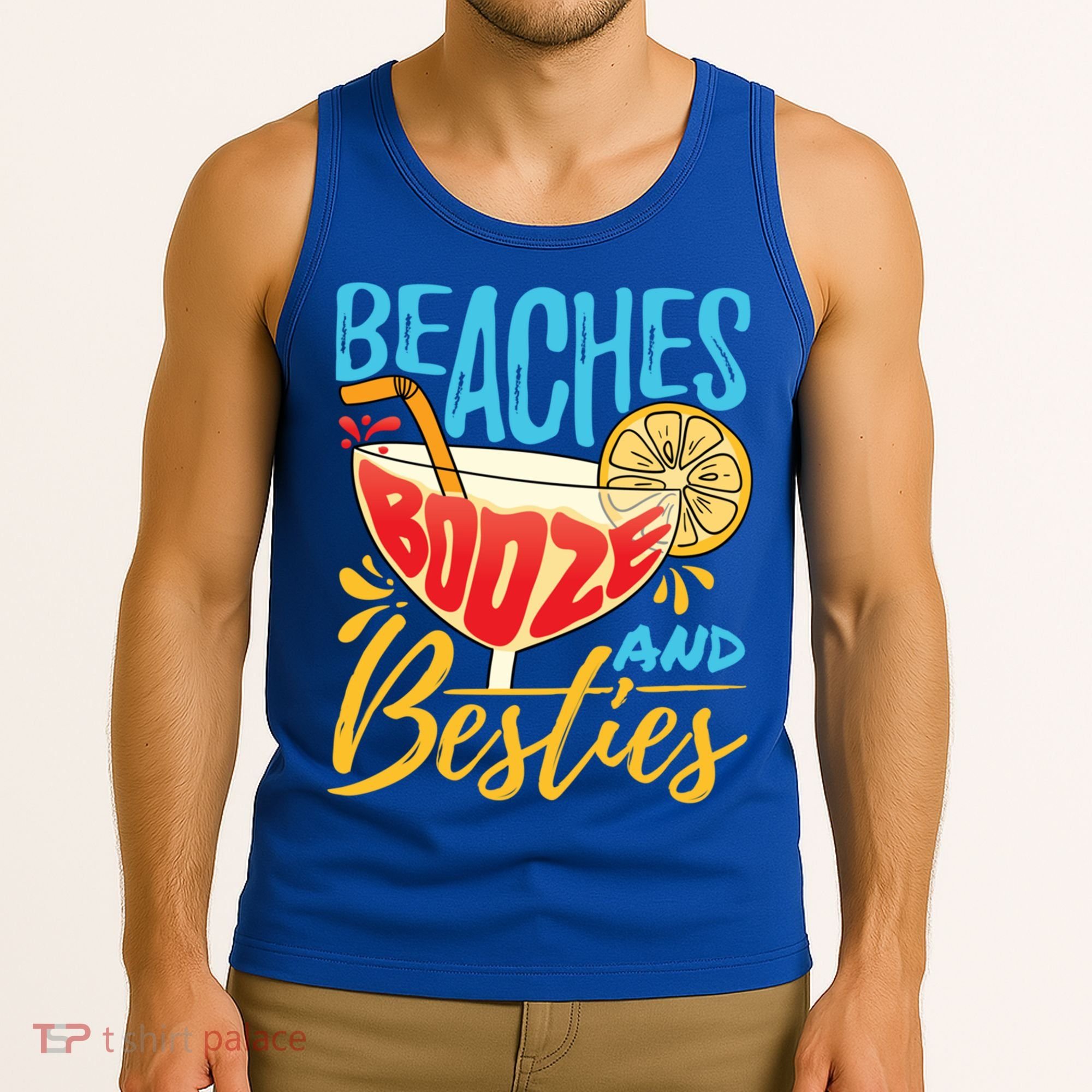 Island Party Beach Bachelorette Gift Beaches Booze And Besties Meaningful Gift Tank Top