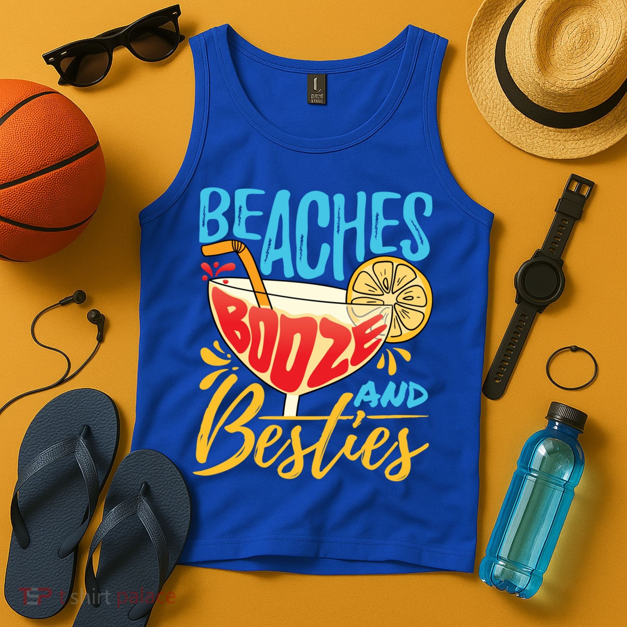 Island Party Beach Bachelorette Gift Beaches Booze And Besties Meaningful Gift Tank Top
