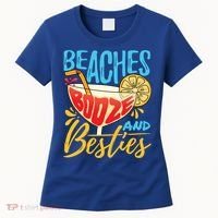 Island Party Beach Bachelorette Gift Beaches Booze And Besties Meaningful Gift Women's T-Shirt thumb 0
