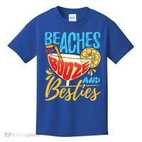 Island Party Beach Bachelorette Gift Beaches Booze And Besties Meaningful Gift Kids T-Shirt thumb 0