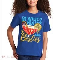 Island Party Beach Bachelorette Gift Beaches Booze And Besties Meaningful Gift Kids T-Shirt thumb 2