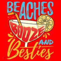Island Party Beach Bachelorette Gift Beaches Booze And Besties Meaningful Gift Santa Hat thumb 1