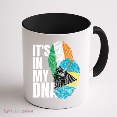 Irish Plus Bahamian Mix Dna Flag Heritage Gift Coffee Mug back