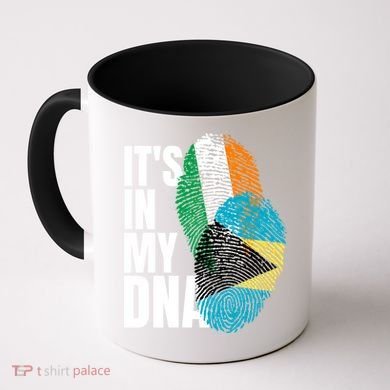 Irish Plus Bahamian Mix Dna Flag Heritage Gift Coffee Mug