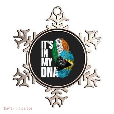 Irish Plus Bahamian Mix Dna Flag Heritage Gift Ornament