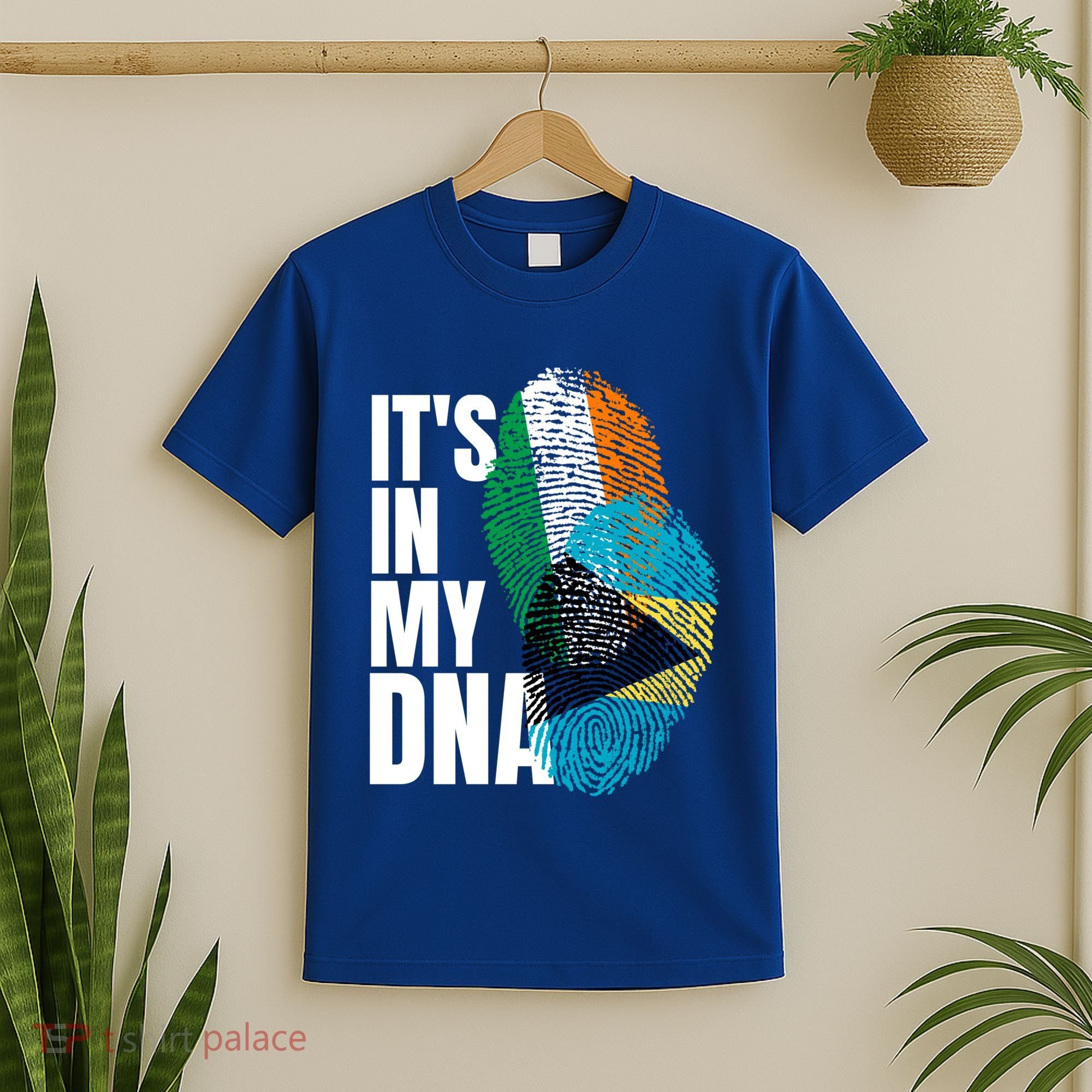 Irish Plus Bahamian Mix Dna Flag Heritage Gift T-Shirt